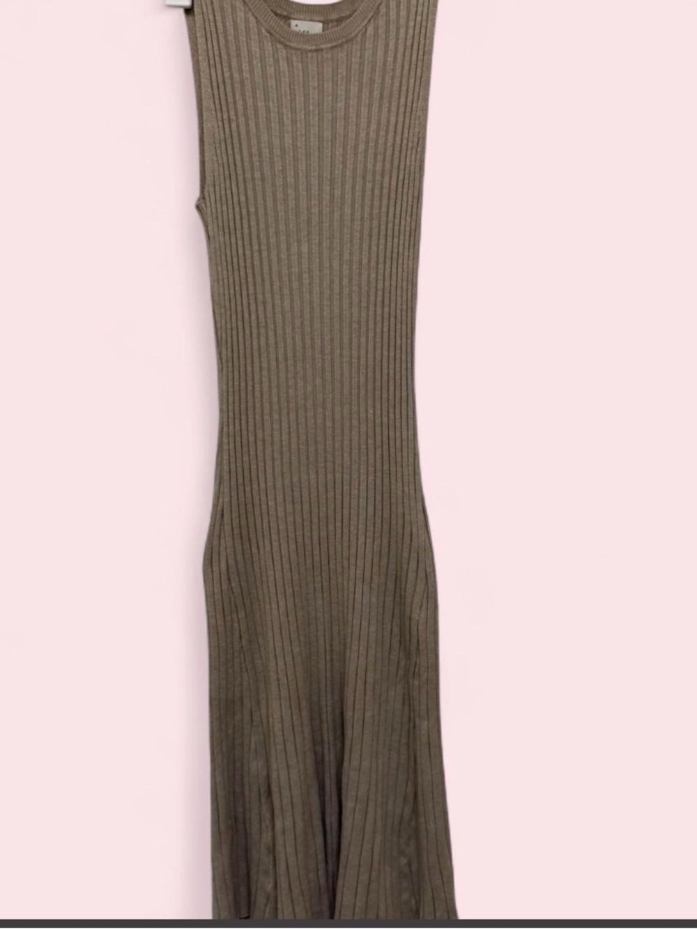 a new day Neutral Ribbed Knit Tank Maxi Dress - Taupe